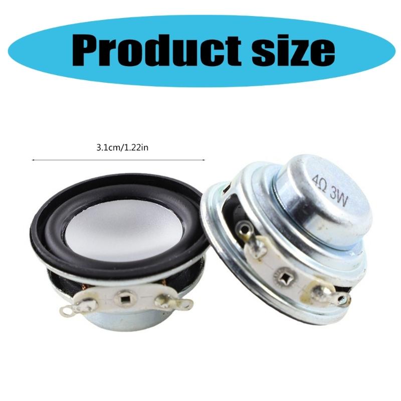 31mm Double Magnetic Full Frequency Loudspeakers 4ohm 3W Bluetooth-compatible Speaker Steel Speaker Amplifier
