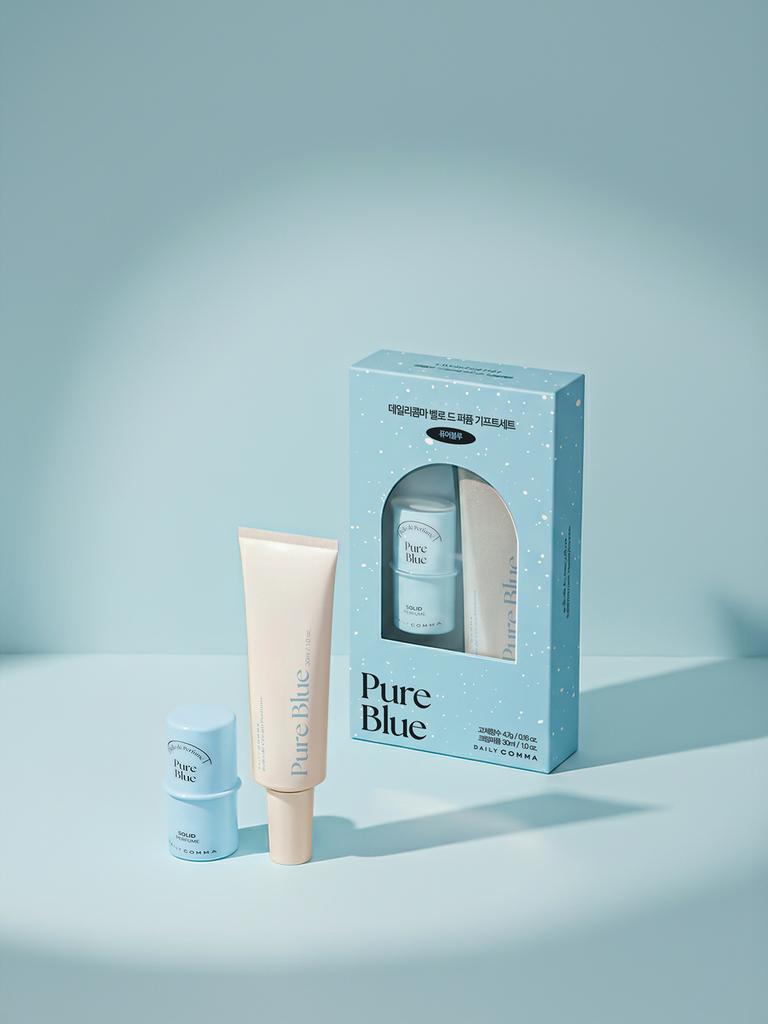 Daily Comma Velo de Parfum Pure Blue Gift Set (Solid & Cream Perfume)