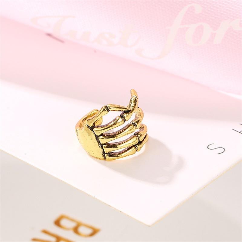 Vintage Punk Fashion Creative Skeleton Hand Ear Clip Earring For Women Men Trendy Party Jewelry Gift