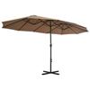 VidaXL Outdoor Parasol and Aluminum Pole, Patio Sunshade, Sun Shelter, Outdoor Terrace Parasol, 460 44870