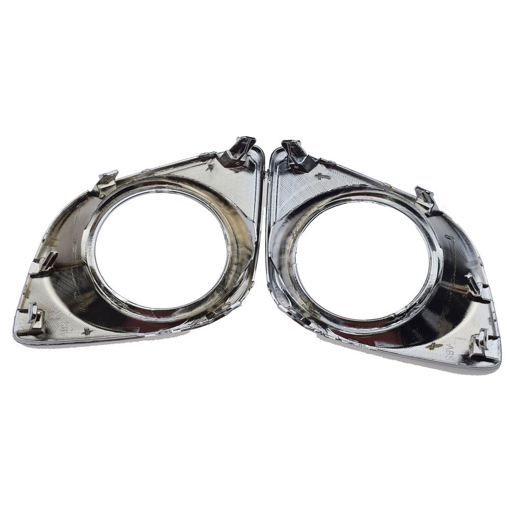 2Pcs Fog Light Trim Set Left and Right Chrome Plastic For 2009-2012 Toyota Venza
