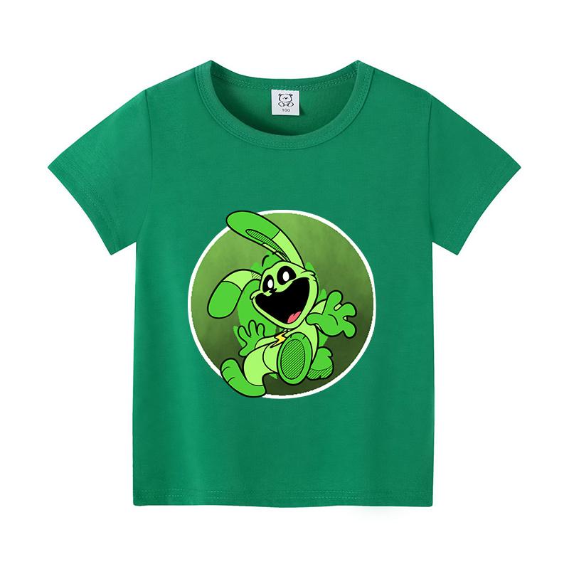 Smilings Critters Children T-shirt Short-sleeve Shirt Colorful Tee Tops Cotton Kid Cute Cartoon Figure Printed T-shirts Boy Gift