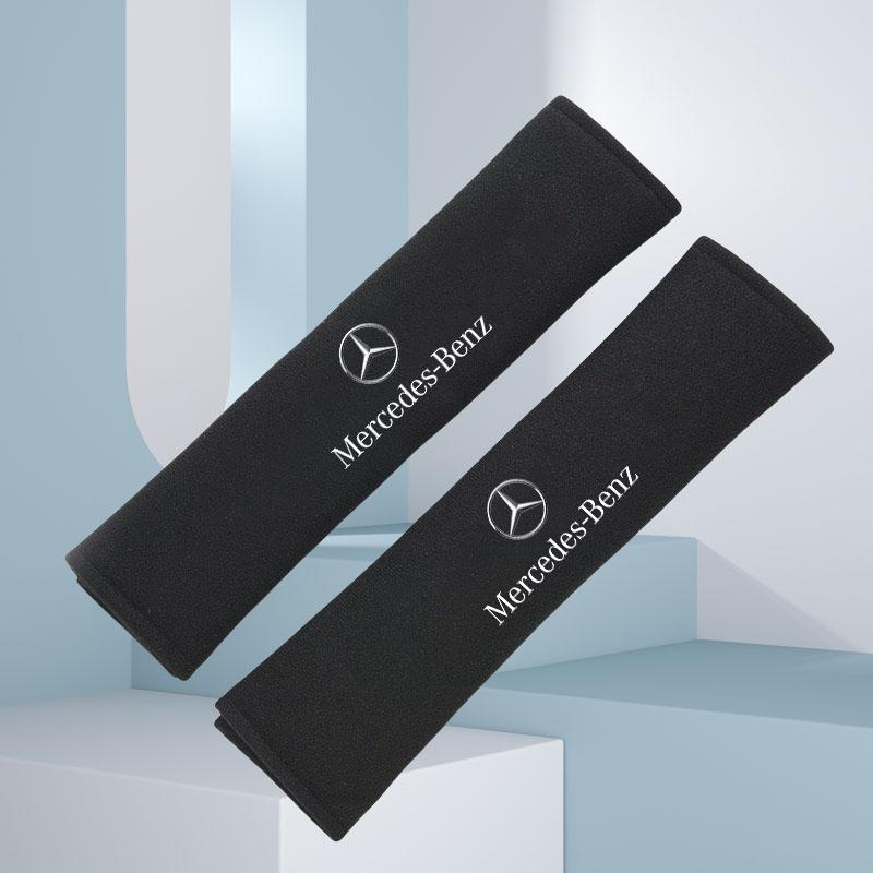WJP1 2Pcs for Mercedes Benz AMG W204 W203 W212 W211 W124 W210 GLC GLE E CLA GLA Car Seat Belt Protection Shoulder Pad Covers