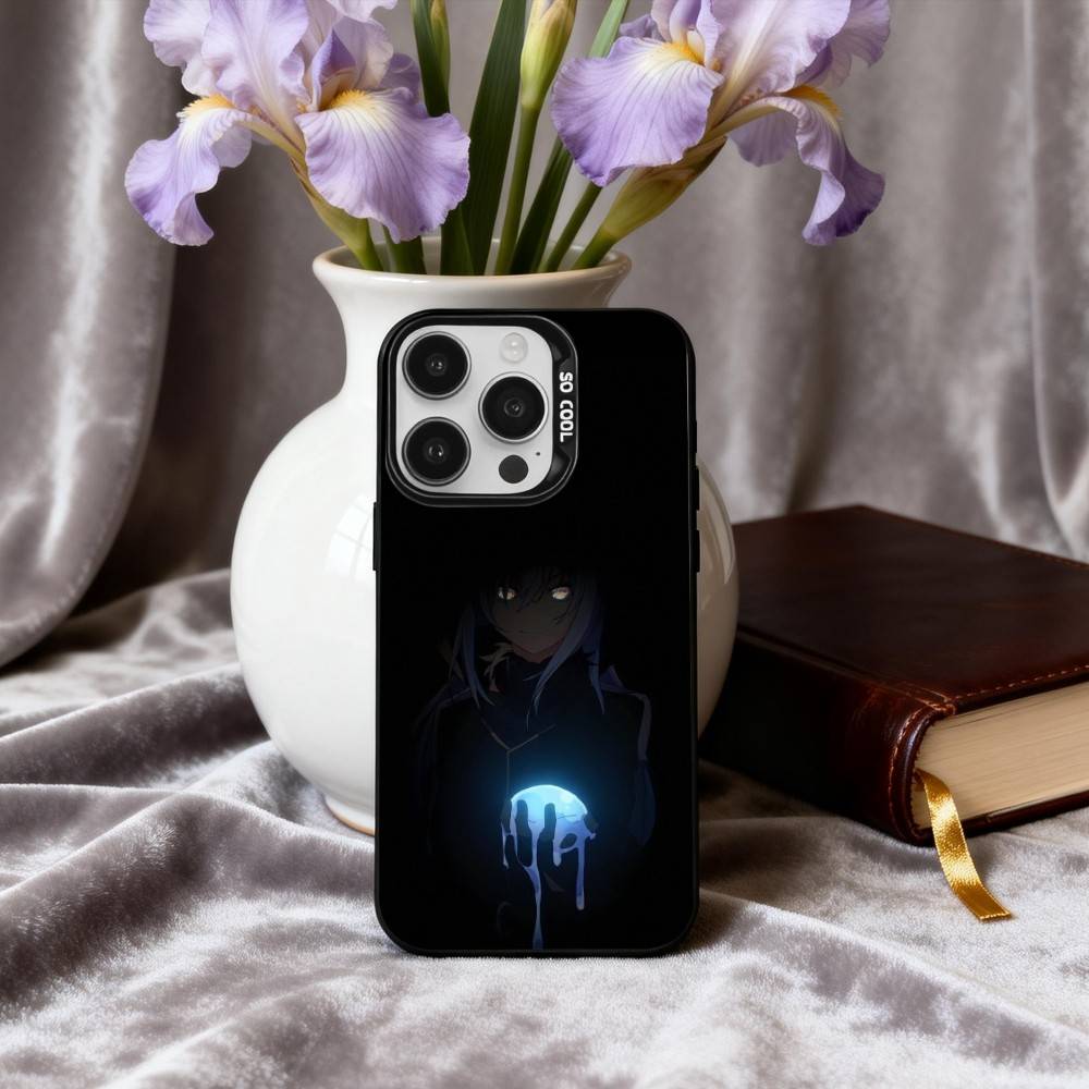 R-Rimuru T-Tempest-T S-Slime Phone Case For iPhone17,16,15,14,13,12,11 Plus,Pro Max Black Candy Silver Plated Cover iPhone12