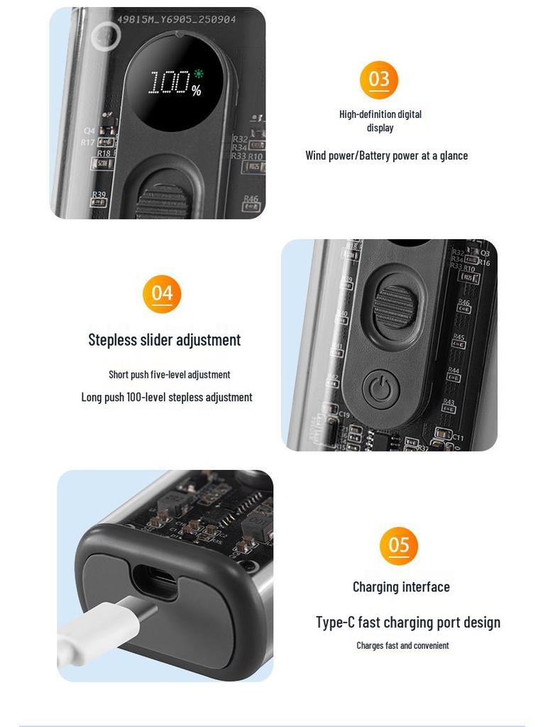 2026 Portable High-Speed Neck-Hanging Cooling Fan with Folding Handheld Design