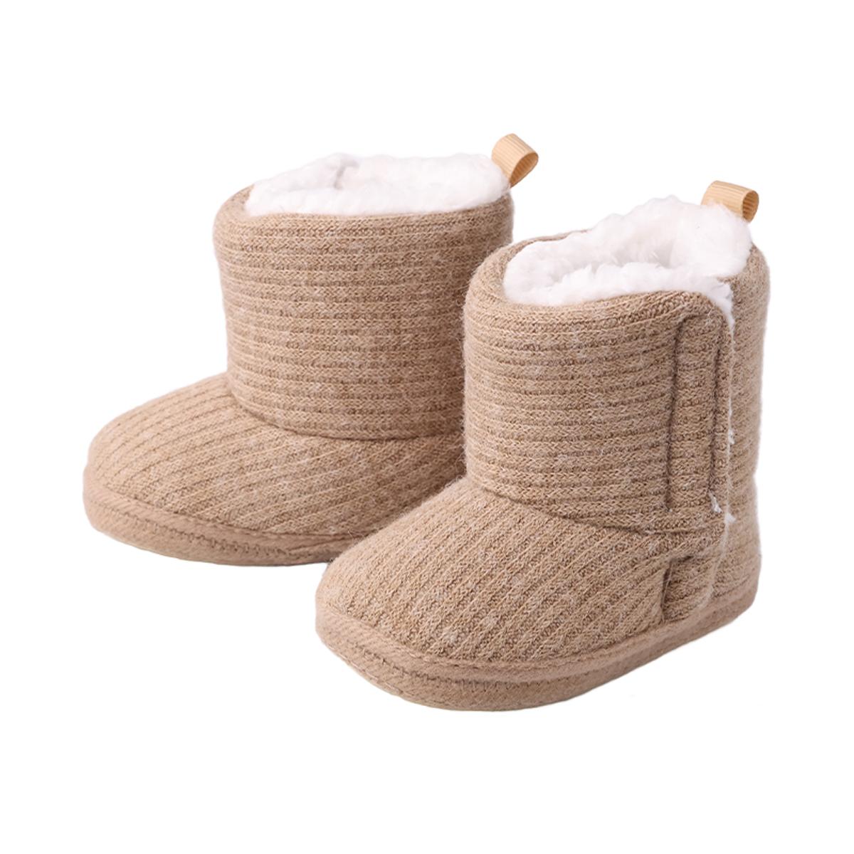 

Baby Girls Boys Snow Boots Autumn Winter Warm Infant Cotton Shoes Non-slip Soft Sole Toddler First Walkers Newborn Casual Boots 0-6 Months коричневый