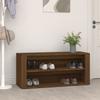 Day and Night - Day and Night Shoe Rack Furniture Oak Brown Plywood 100x35x45 Cm