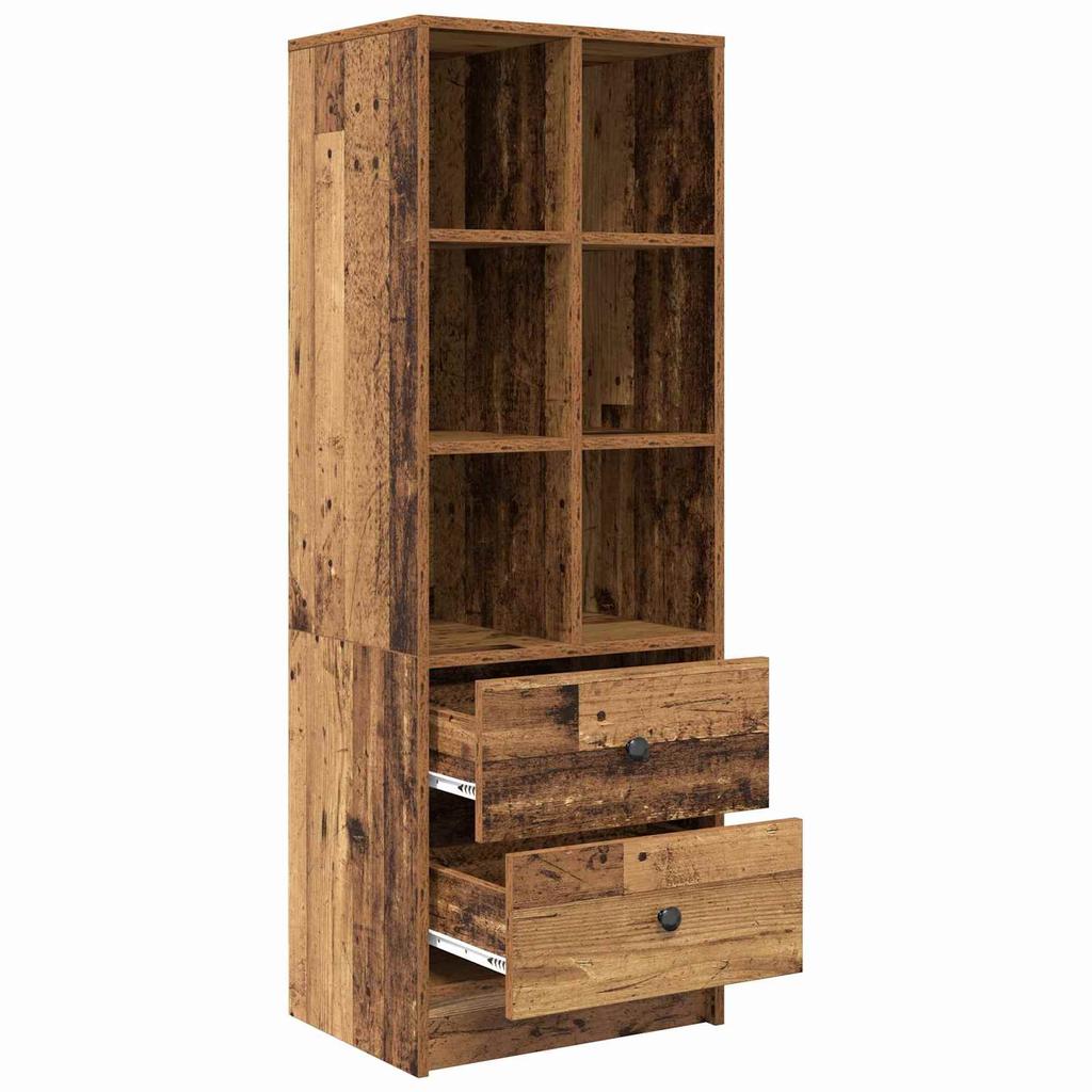 Highboard with Drawers Reclaimed Wood Look 45.5 x 34 x 127 cm