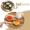 Drehbare Holzschale Große runde Holzschale für Küchenarbeitsplatte Couchtisch Badezimmer Esstisch Rustikaler Organizer