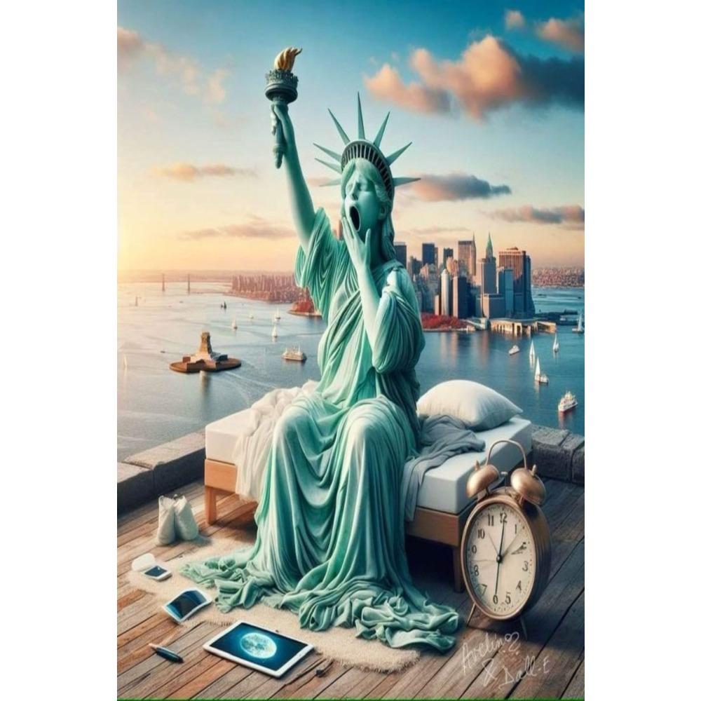 Vintage Metal Tin Sign Liberty Goddess Wall Art Decor For Living Room Bedroom