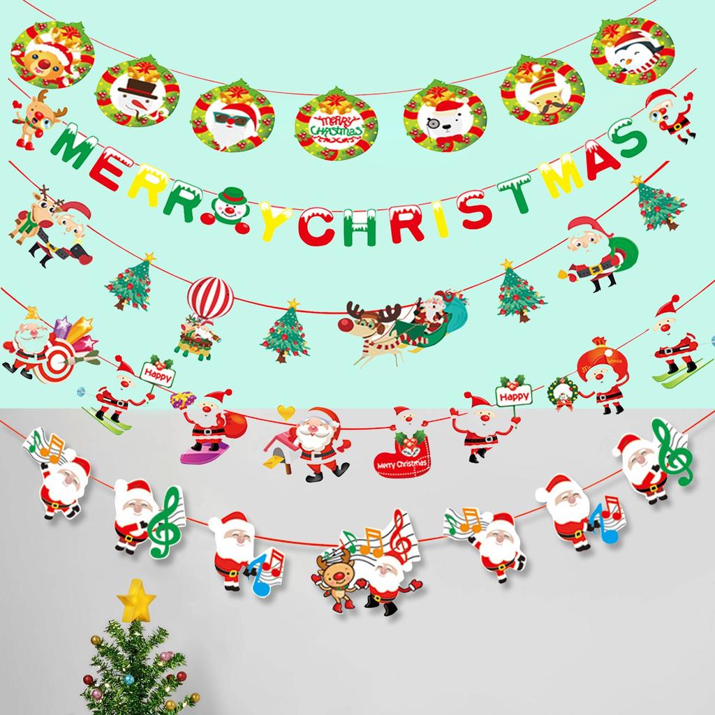 Christmas Flags And Decorations For Shopping Malls And Stores, Christmas Decorations, Hanging Cloth Decorations