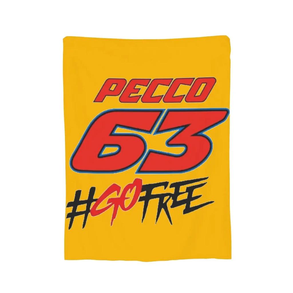 Pecco Bagnaia 63 Go Free Blanket Soft Warm Flannel Throw Blanket Bedspread for Bed Living room Picnic Travel Home Sofa