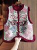 Women's Ethnic Embroidered Cotton-Padded Winter Vest