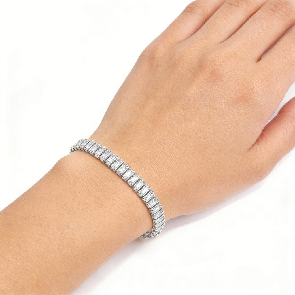 Zircon Tennis Bracelet Women's Square Light Luxury Exquisite Bracelet Gift Jewelry