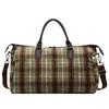 Portable Travel Bag Large Capacity Retro Plaid Crossbody Fitness Bag Short-distance Travel Luggage Bag