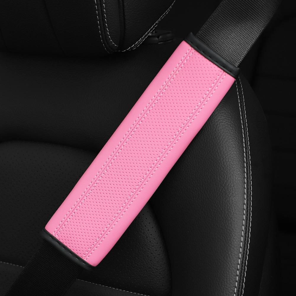 Car Accessories Seat Belt PU Leather Safety Belt Shoulder Cover Breathable Protection Seat Belt Padding Pad Auto Interior