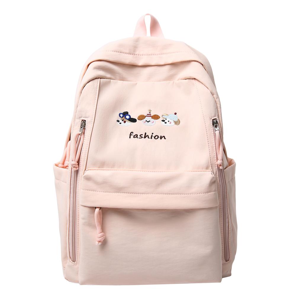 Schoolbag Cute Cartoon Puppy Embroidered Schoolbag Female Middle School Student High Value Ins Large Capacity Campus Versatile Backpack