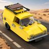 284PCS Classic Retro Van Building Blocks, Vintage British Car Model with Roof Rack, MOC Bricks for Fans Collection  Birthday