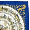 Hermes A Walk To Longchamps (LA PROMENADE DE LONGCHAMPS) Scarf Navy Blue Women Calle 90 Used