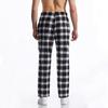 Men's Casual Pants Summer Autumn Checkered Print Pants Loose Fit Elastic Waistband with Drawstring Stylish and Comfortable
