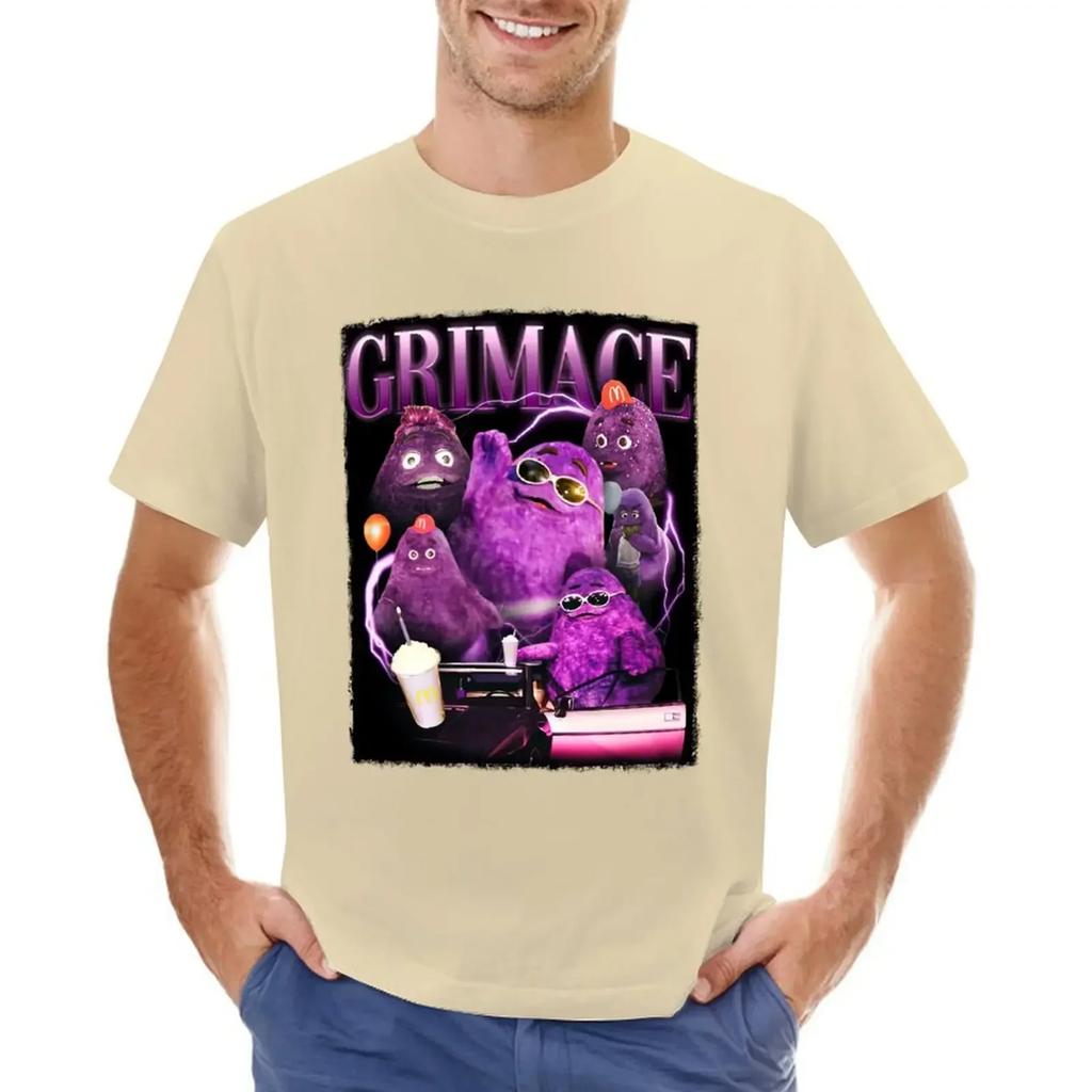 Grimace in 90s, Y2k Style Tribute T-shirt heavyweights sweat T-shirts for cotton