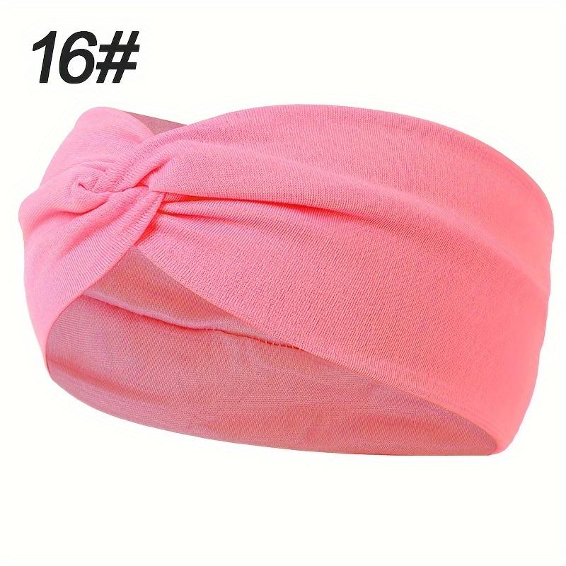 

1pc of Solid Color Elastic Headband for Women глибокий рожевий колір