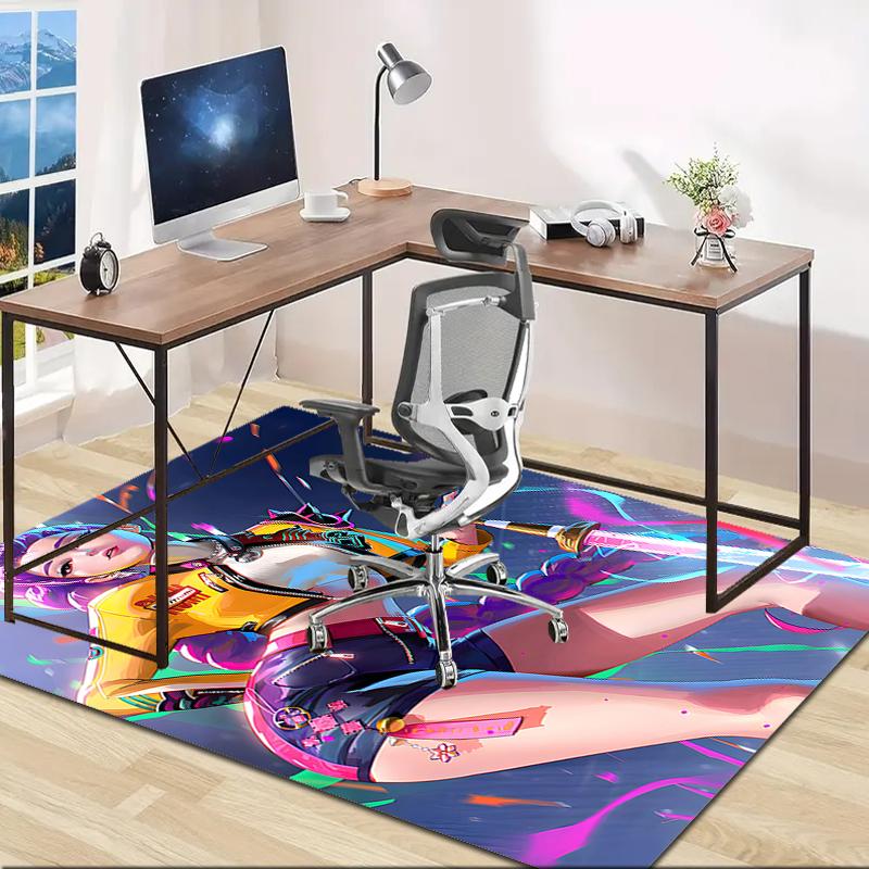 1pc KPop Demon Hunters RUMI1 Design Area Rug - Non-Slip, Soft & Cozy Floor Mat for Living Room, Bedroom, Office - Indoor/Outdoor Decorative Carpet