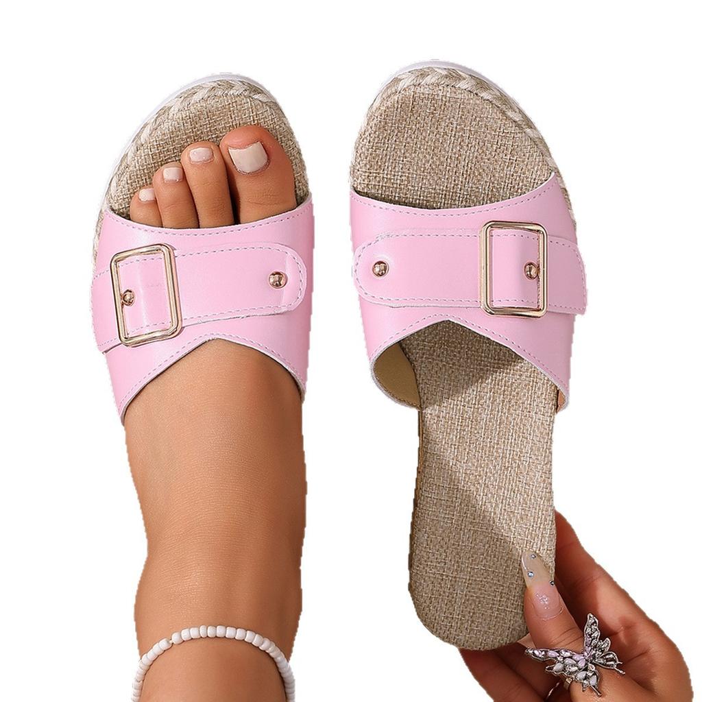 Large Size Shoes with Platform Heels and Thick Soles. New Style Casual Beach Flip-flops.