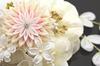 (Soubien) Hair Ornament Set of 2: Flower, Tsumami-zaiku (traditional Japanese fabric flower making), Mizuhiki (decorative cord), Glitter, Corsage,