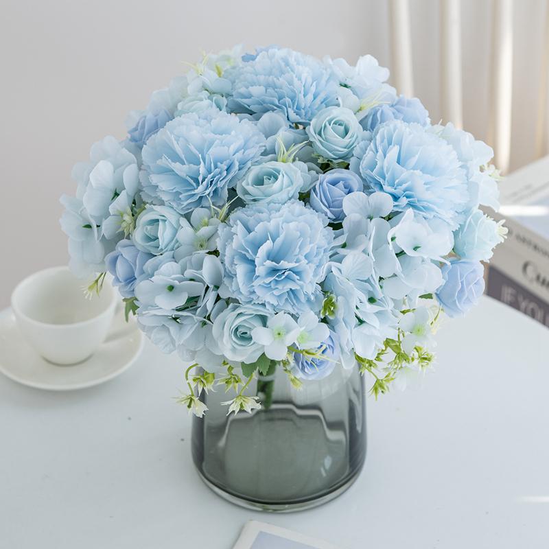 Silk Roses Carnation Cheaper Artificial Flowers Wedding Party Vase for Home Decoration Accessories Christmas Garland Scrapbook