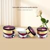 Purple Diamond Rose Kollektion: Hochwertiges, halbtransparentes Hautpflegeset aus violettem Acryl mit Creme-, Lotion- und Essenzflaschen