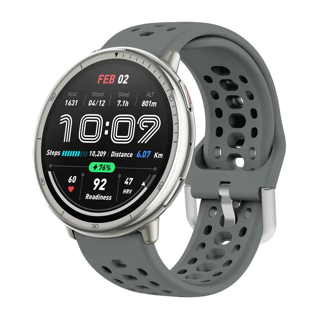 20mm Silicone Strap for Amazfit Active 2 Official Replaceable Wristband for Amazfit GTS 4 Mini 3/Samsung Galaxy Watch 7 6 5 Band