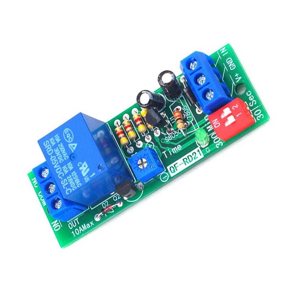 5V 12V 24V Power-Off Delay Disconnect Relay Module Power-Off Delay Module Delay Circuit Anti-Restart for Auto Close When Timeout Relays 5