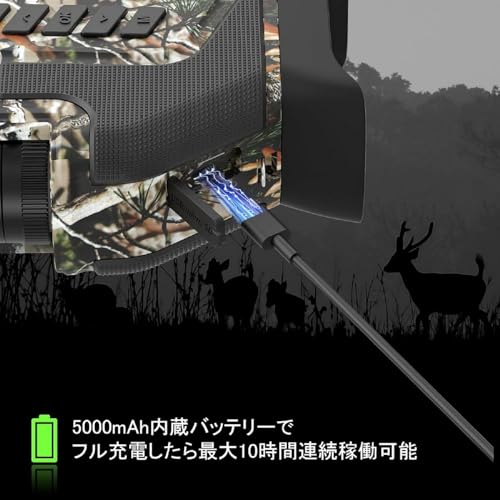 Wosports Night Vision Scope, 4K Night Vision Goggles, Binoculars with Infrared, Rechargeable, 10x Optical Zoom, 8x Digital Zoom, 4K Shooting, Night Re