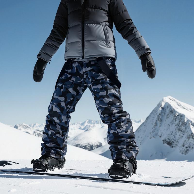 2025 New Baggy Warm Snow Pants Men Outdoor Sports Windproof Waterproof Breathable Adult Skiing Pant Loose Snowboarding Winter