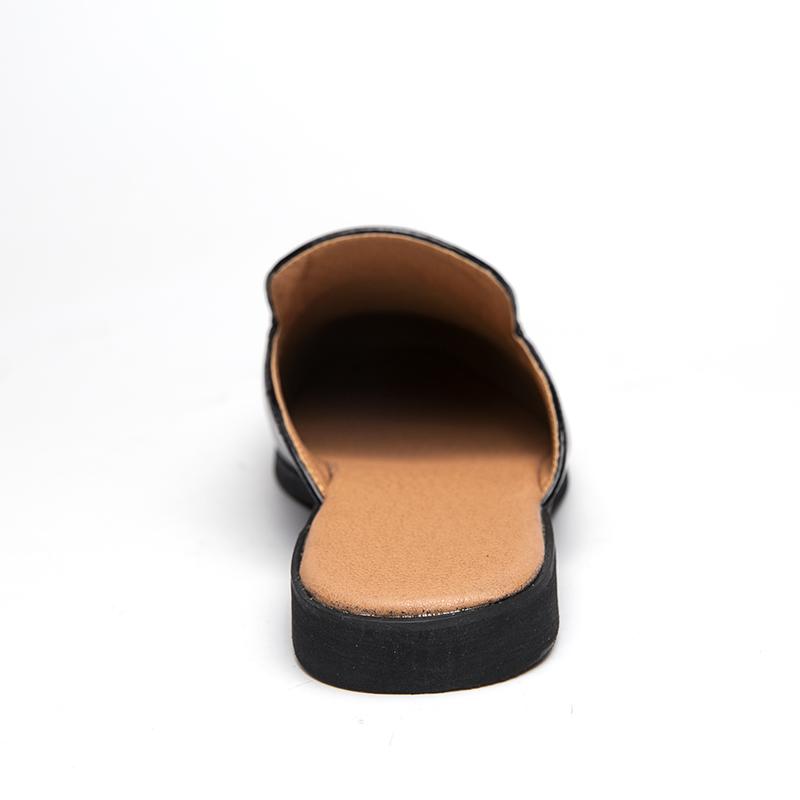 Sommer Stickerei Halbschuhe Für Herren Kleiderschuhe Pantoletten Mann Pantoletten Leder Freizeitschuhe Party Slipper Hausschuhe Ballerinas Sandalen 2025