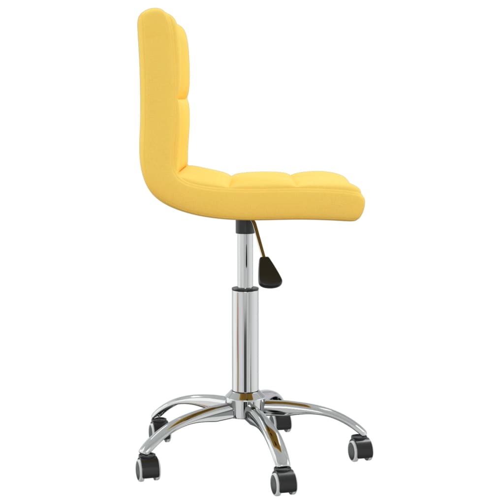Vidaxl Swivel Dining Chair, Mustard, Fabric Upholstered