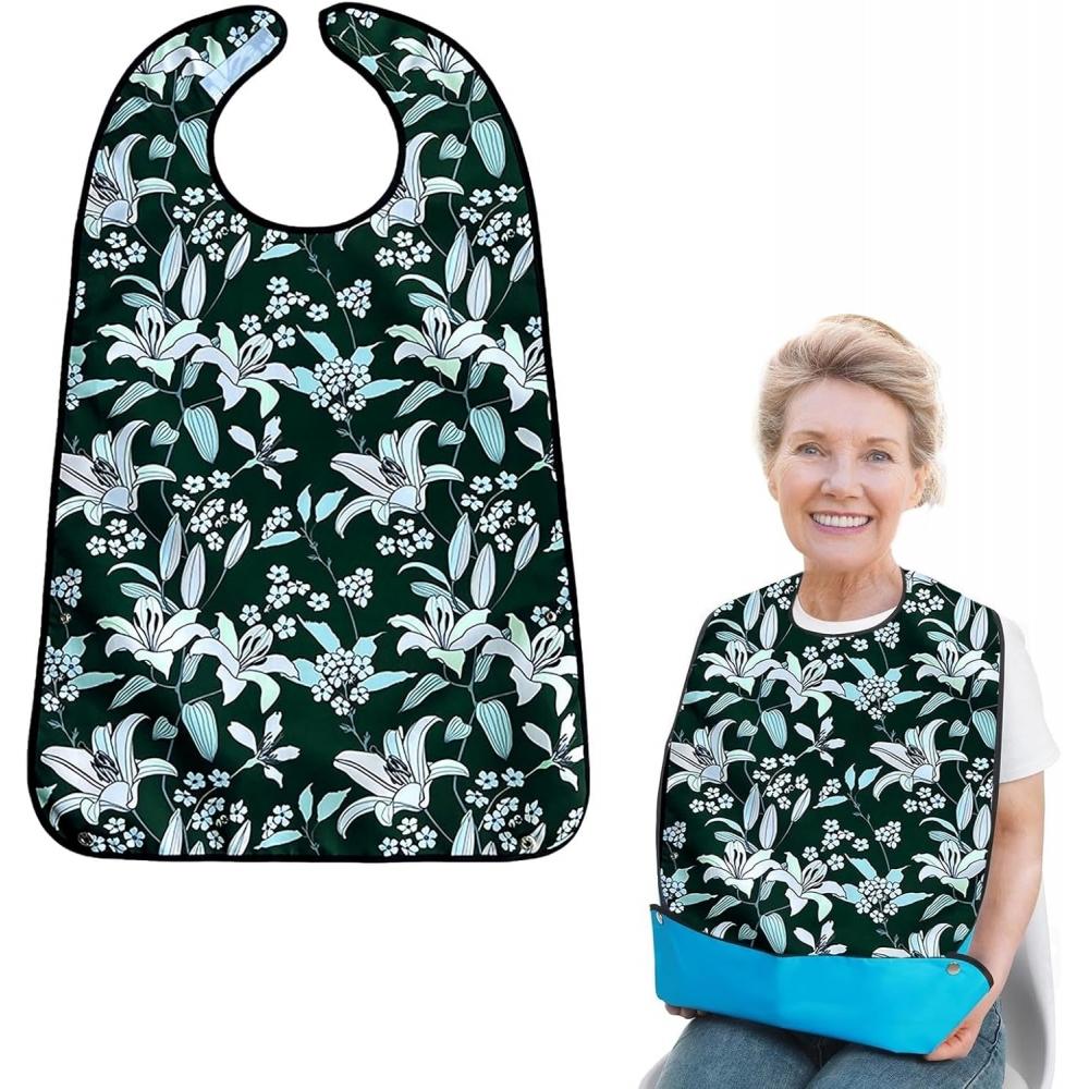 Водонепроницаемый фартук для еды HiliBoom, уход, для взрослых, B Цветочный