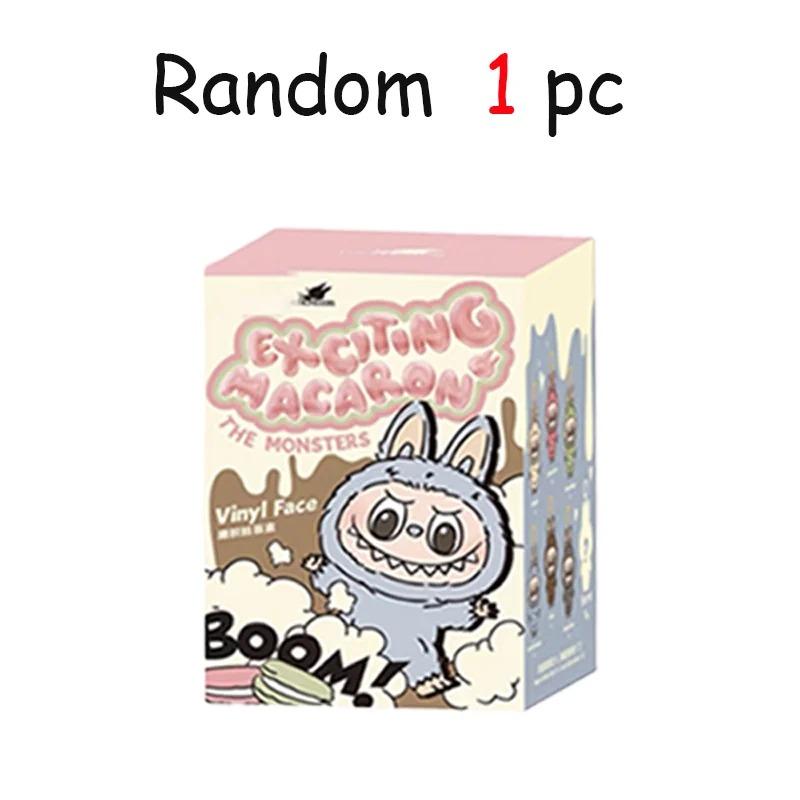 Labubu V1 V2 V3 Energy Series Heartbeat Macaron Enamel Monster Face Blind Box PVC Figurine Desktop Decoration Cute Doll Birthday Gift for Kids