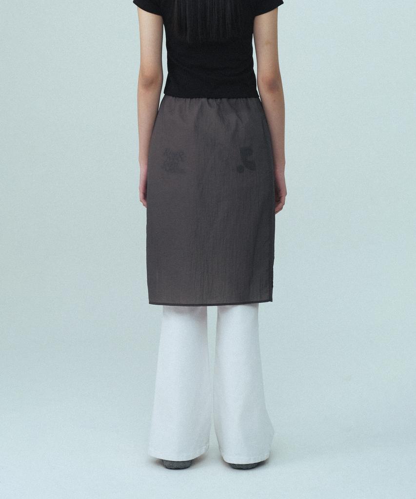 REST&RECREATION See Through Skirt - Charcoal