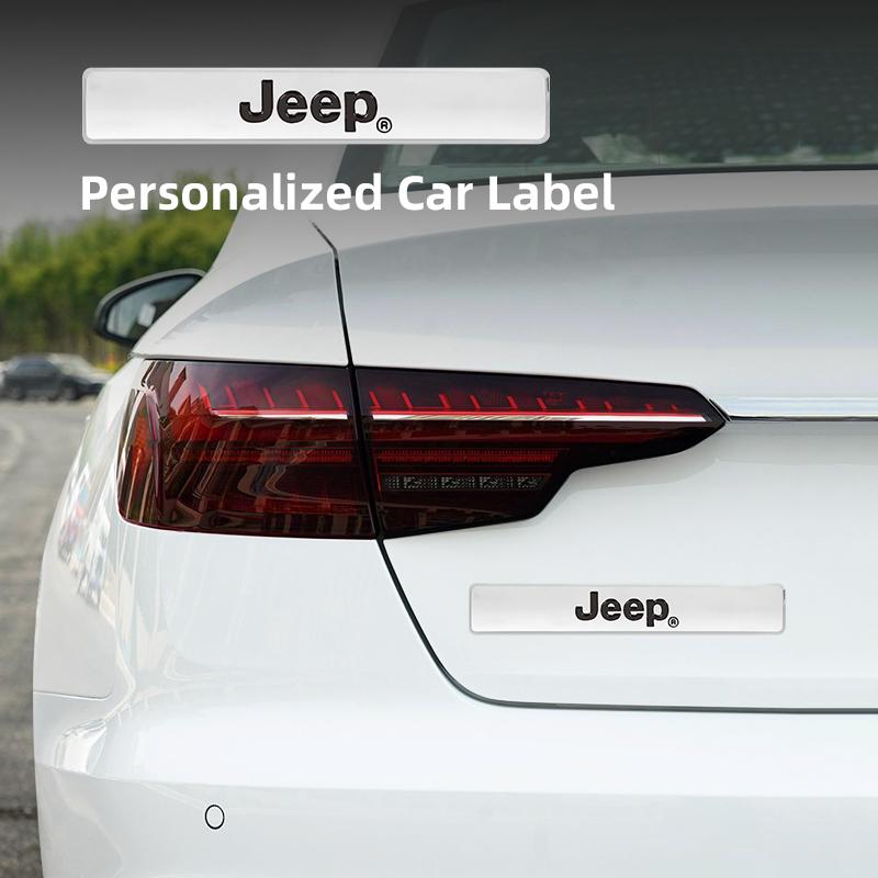 3D Metal Stickers Car Body Trunk Decal For Jeep Wrangler Rubicon Renegade Compass Grand Cherokee Patriot Liberty Gladiator JK AMT1