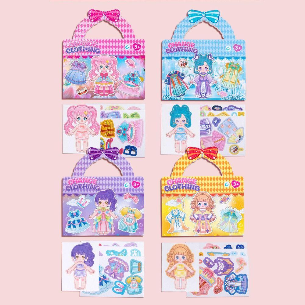 Cartoon Cartoon Sticker Book Paper Cartoon Quiet Book Diy Manual Quiet Book  Children Gifts