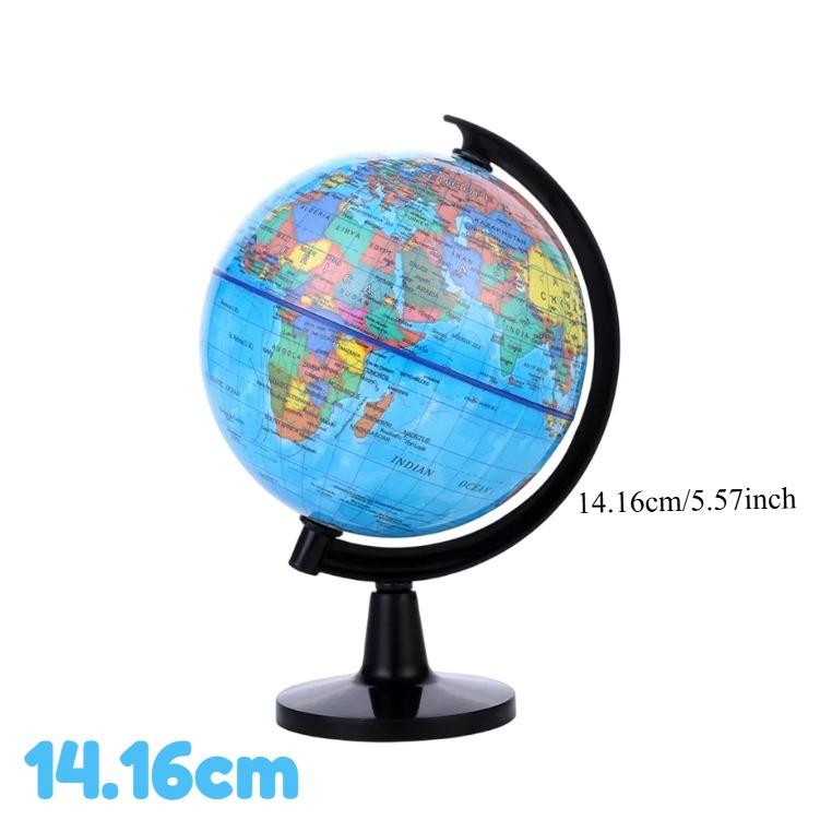 1pc Educational Globe for Teaching, HD English World Map with 360° Rotation, Standard Desktop Geography Learning Tool