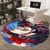 1pc Anime Design Round Carpet - Office Chair Mat, Non-Slip Rug for Home Decor, Living Room, Bedroom, Game Room