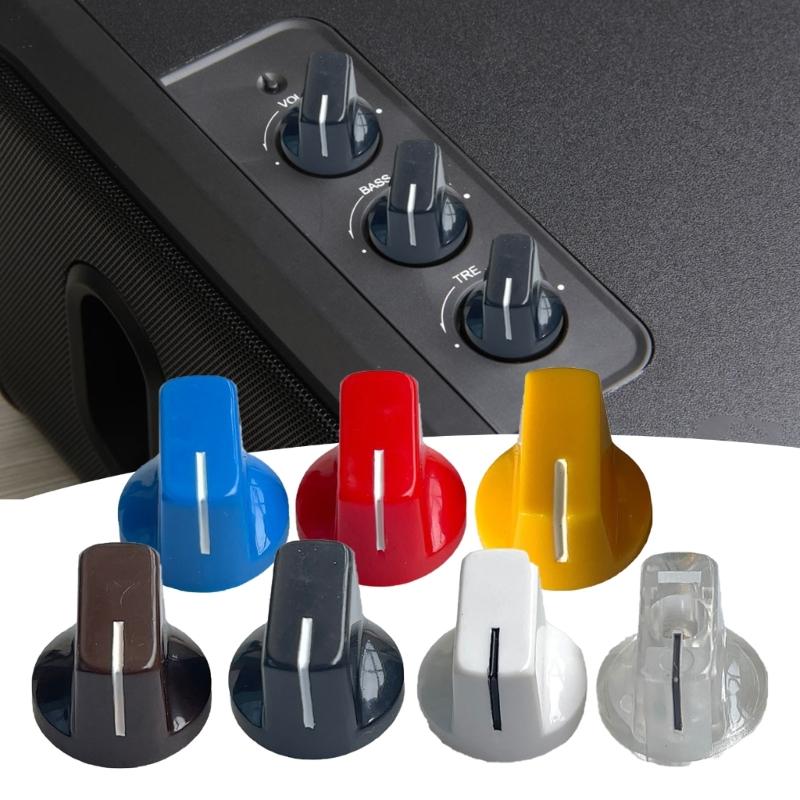 10Pcs Electric Guitar Effect Pedal Knobs 6.35mm Shafts for Effect Pedal & Amplifier