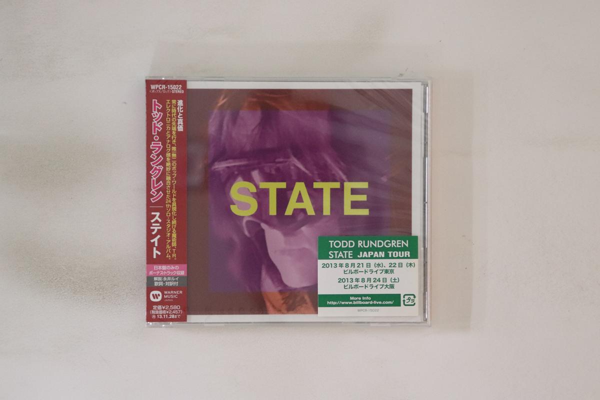 

CD TODD RUNDGREN - State WPCR15022 WARNER MUSIC JA 2013 Japan Obi Rock Used