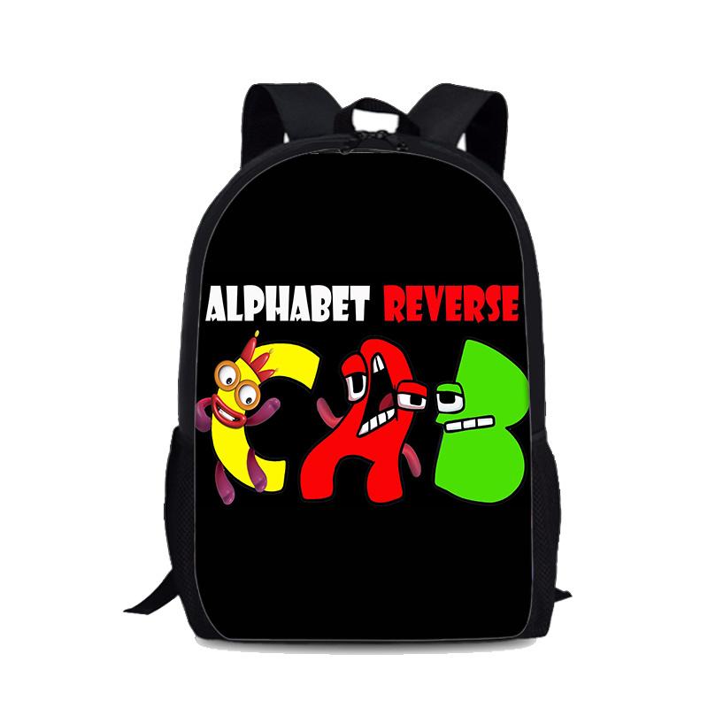 Game Alphabet Lore Kids Backpack School Bag 40cm/15.7inch Backpack Lightening Zipper Backpack Book Bags for Boys Girls Best Gift