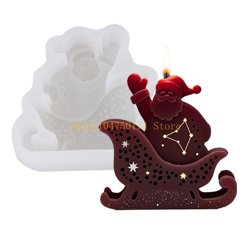 Santa Clause Silicone Mold For Candle Soap Christmas Home Decoration top sale