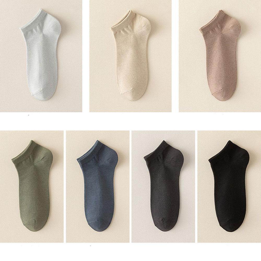 7 perechi de șosete de bumbac Harajuku Street pentru bărbați, respirabil, sport, șosete scurte, antiderapante, pentru sală și sport, casual