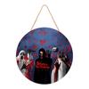 Halloween Wooden Hanging Sign for Home Yard Front Door Party Atmosphere Decoration Suitable for Indoor Outdoor Use